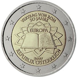 2 euro Austria 2007, 50° anniv. Trattati di Roma