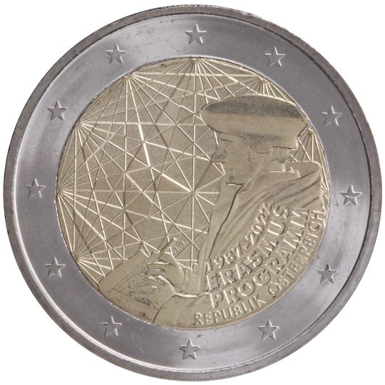 2 euro Austria 2022, 35° anniv. Programma Erasmus