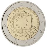 2 euro Austria 2015, 30° anniv. bandiera europea