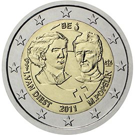 2 euro Belgio 2011, 100° anniv. Giornata internazionale della donna