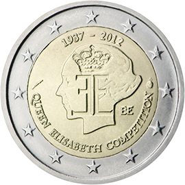 2 euro Belgio 2012, 75° anniv. Concorso musicale Regina Elisabetta