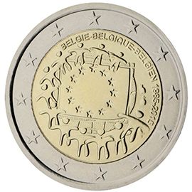 2 euro Belgio 2015, 30° anniv. bandiera europea