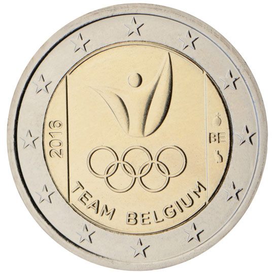 2 euro Belgio 2016, XXXI Giochi Olimpici - Rio de Janeiro 2016
