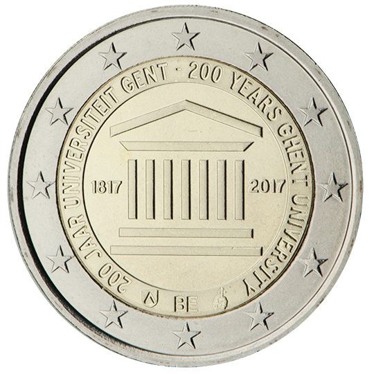 2 euro Belgio 2017, 200° anniv. Università di Gand