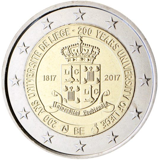2 euro Belgio 2017, 200° anniv. Università di Liegi