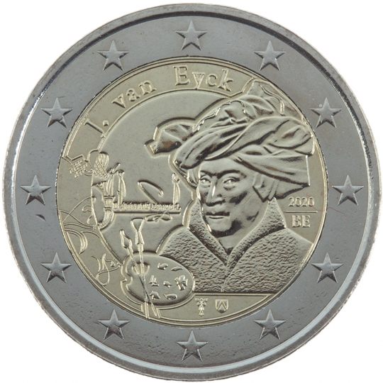 2 euro Belgio 2020, 630° anniv. nascita di Jan van Eyck
