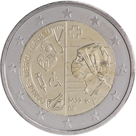 2 euro Belgio 2022, Assistenza sanitaria durante la pandemia di COVID-19