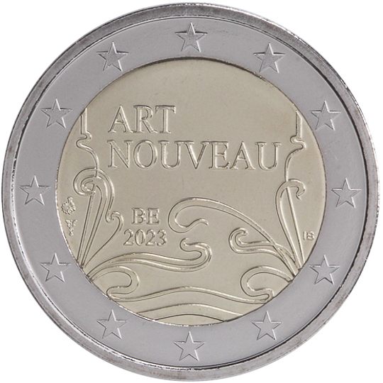 2 euro Belgio 2023, Art Nouveau