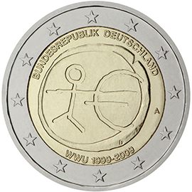 2 euro Germania 2009, 10° anniv. Unione Economica e Monetaria