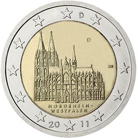 2 euro Germania 2011, Nordrhein-Westfalen - Cattedrale di Colonia