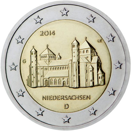 2 euro Germania 2014, Niedersachsen - Chiesa di San Michele a Hildesheim