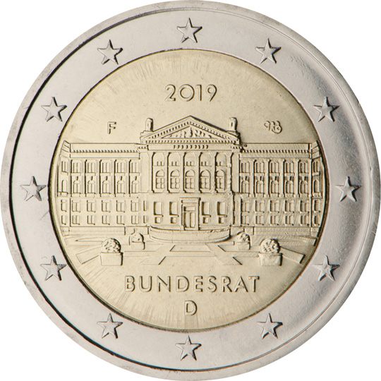2 euro Germania 2019, 70° anniv. fondazione Bundesrat