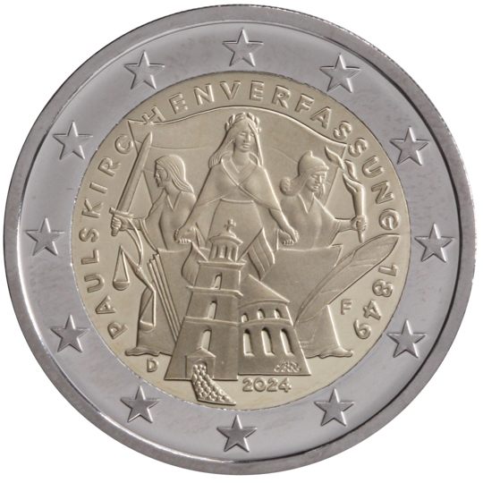 2 euro Germania 2024, 175° anniv. Costituzione della Paulskirche