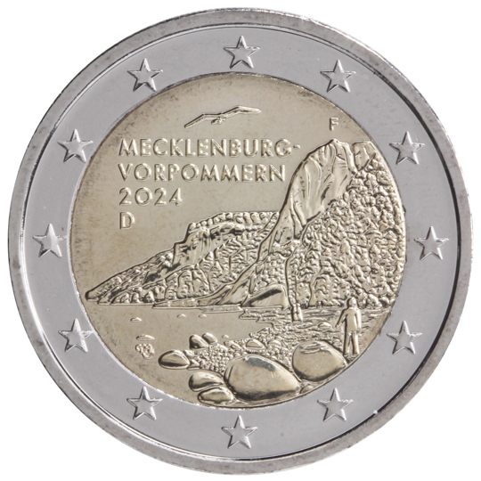 2 euro Germania 2024, Mecklenburg-Vorpommern - Königsstuhl