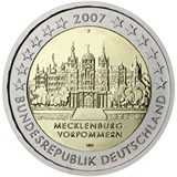 2 euro Germania 2007, Mecklenburg-Vorpommern - Castello di Schwerin