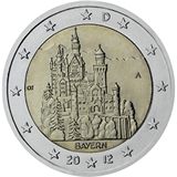 2 euro Germania 2012, Bayern - Castello di Neuschwanstein