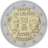 2 euro Germania 2013, 50° anniv. Trattato dell'Eliseo