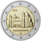 2 euro Germania 2014, Niedersachsen - Chiesa di San Michele a Hildesheim