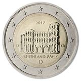 2 euro Germania 2017, Rheinland-Pfalz - Porta Nigra a Treviri