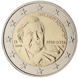 2 euro Germania 2018, 100° anniv. nascita Helmut Schmidt