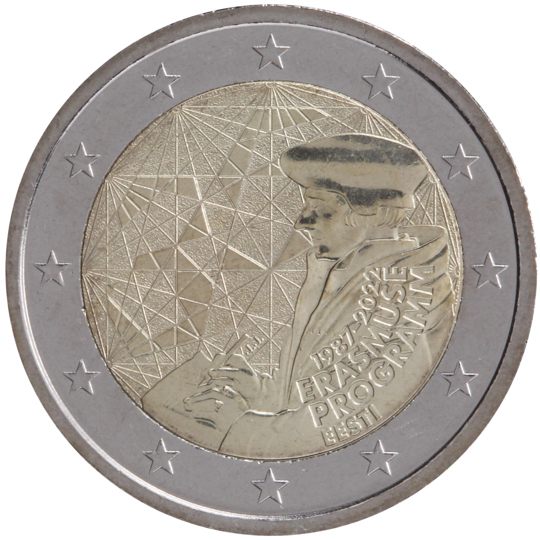 2 euro Estonia 2022, 35° anniv. Programma Erasmus
