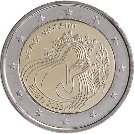2 euro Estonia 2022, Slava Ukraini