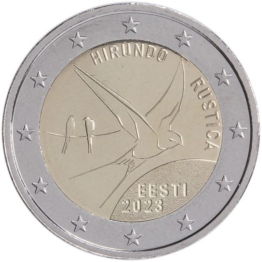 2 euro Estonia 2023, L'uccello nazionale dell'Estonia: la rondine