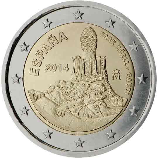 2 euro Spagna 2014, Parco Güell