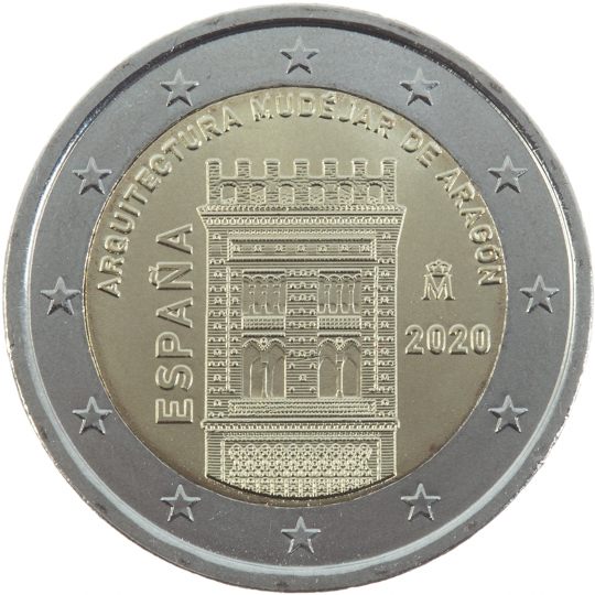 2 euro Spagna 2020, Architettura mudéjar d'Aragona