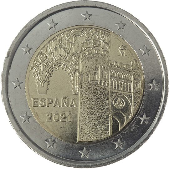 2 euro Spagna 2021, Centro storico di Toledo