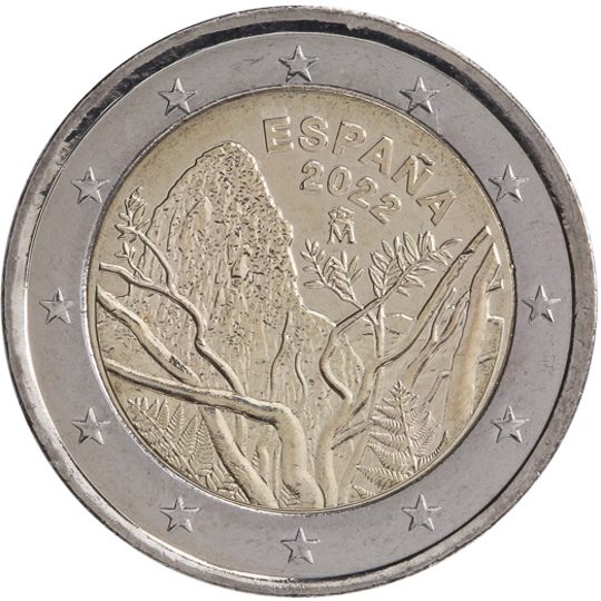 2 euro Spagna 2022, Parco nazionale di Garajonay