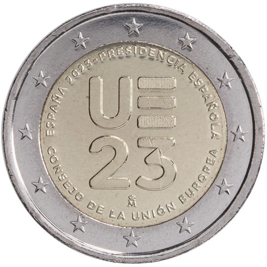 2 euro Spagna 2023, Presidenza spagnola del Consiglio UE