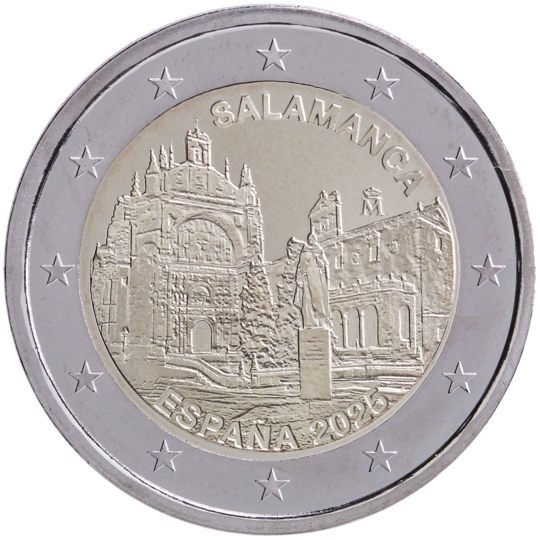 2 euro Spagna 2025, Città vecchia di Salamanca