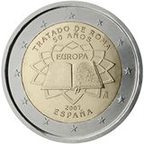 2 euro Spagna 2007, 50° anniv. Trattati di Roma