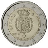 2 euro Spagna 2018, 50° compleanno di re Felipe VI