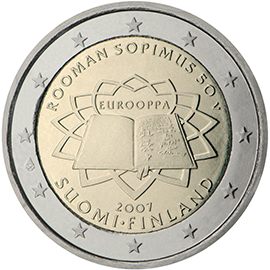 2 euro Finlandia 2007, 50° anniv. Trattati di Roma