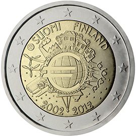 2 euro Finlandia 2012, 10 anni di banconote e monete in euro