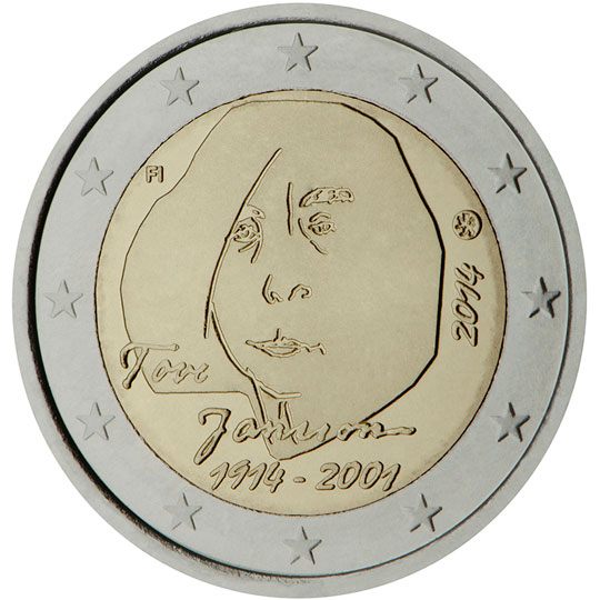 2 euro Finlandia 2014, 100° anniv. nascita Tove Jansson