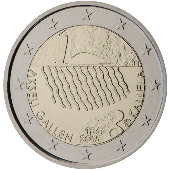 2 euro Finlandia 2015, 150° anniv. nascita Akseli Gallen-Kallela