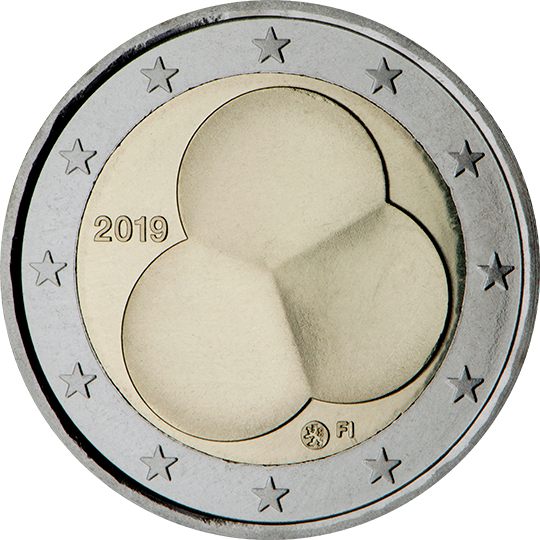 2 euro Finlandia 2019, 100° anniv. Costituzione finlandese