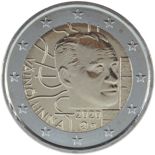 2 euro Finlandia 2020, 100° anniv. nascita Väinö Linna