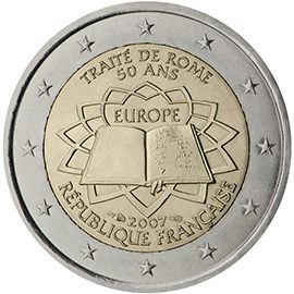 2 euro Francia 2007, 50° anniv. Trattati di Roma