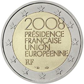 2 euro Francia 2008, Presidenza francese dell'Unione Europea