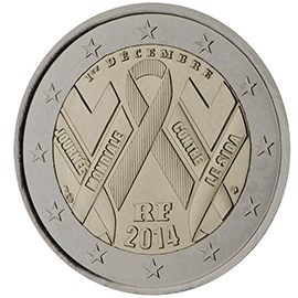 2 euro Francia 2014, Giornata mondiale contro l'AIDS