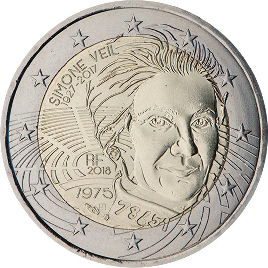 2 euro Francia 2018, Simone Veil