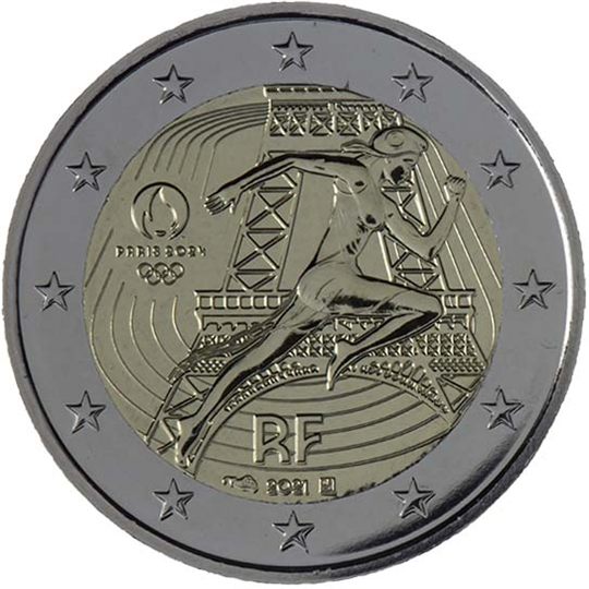 2 euro Francia 2021, XXXIII Giochi Olimpici Parigi 2024 - La Marianne