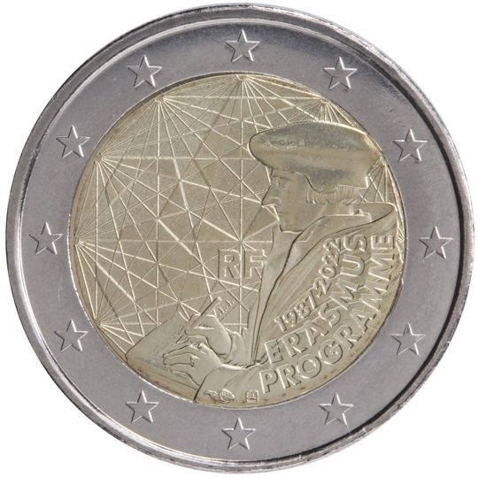 2 euro Francia 2022, 35° anniv. Programma Erasmus