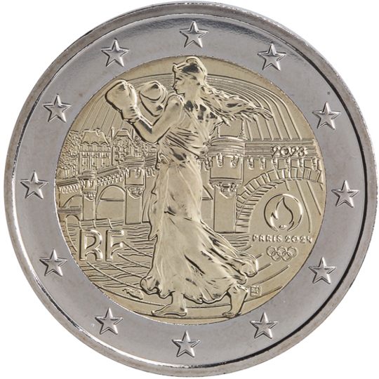 2 euro Francia 2023, XXXIII Giochi Olimpici Parigi 2024 - La Seminatrice