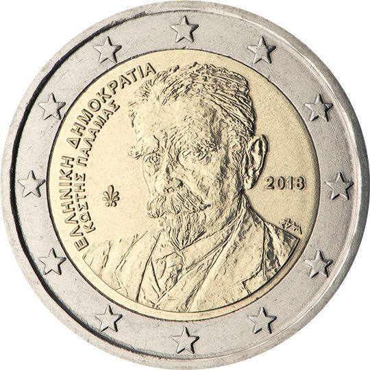2 euro Grecia 2018, 75° anniv. morte Kostis Palamas
