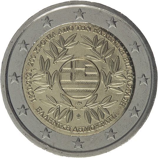 2 euro Grecia 2021, 200° anniv. Rivoluzione greca